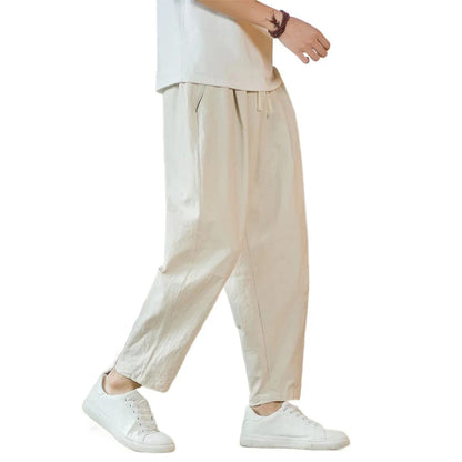 Men's Cotton Linen Drawstring Pants