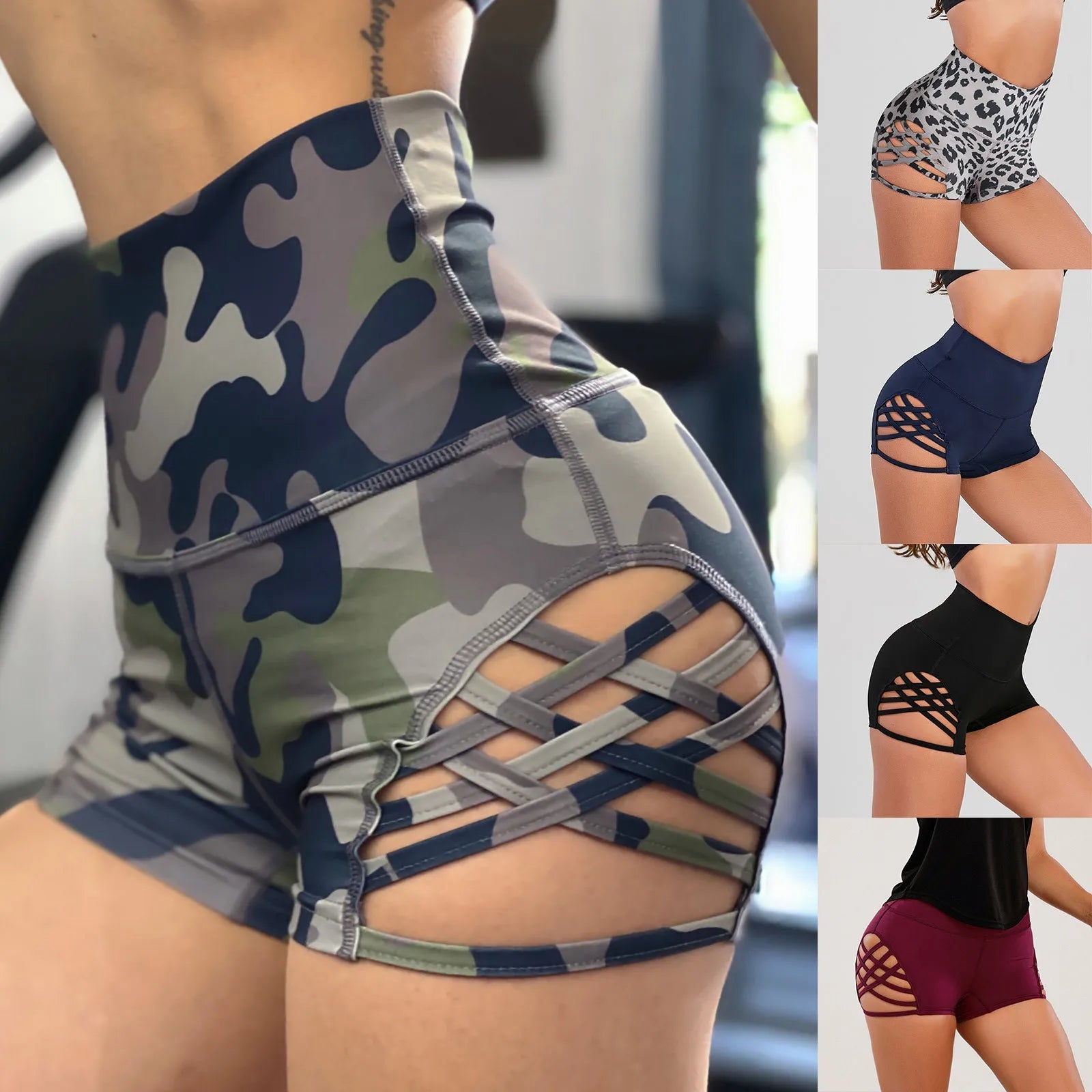 DIONI Cross-Cut Yoga Shorts