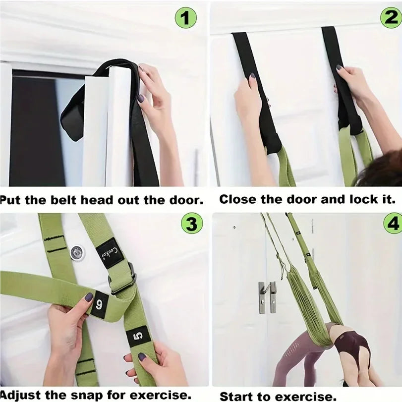 DIONI Universal Yoga Stretching Strap w/ Door Anchor