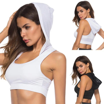 DIONI Quick Dry Hooded Sports Bra