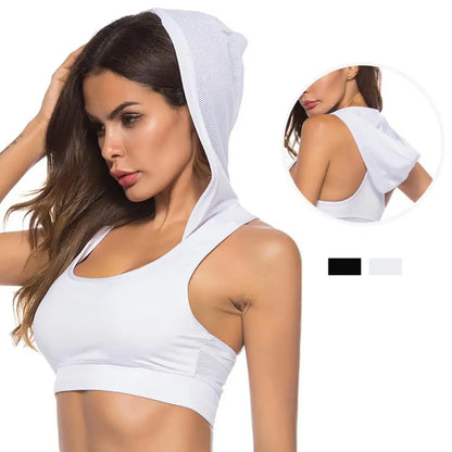 DIONI Quick Dry Hooded Sports Bra