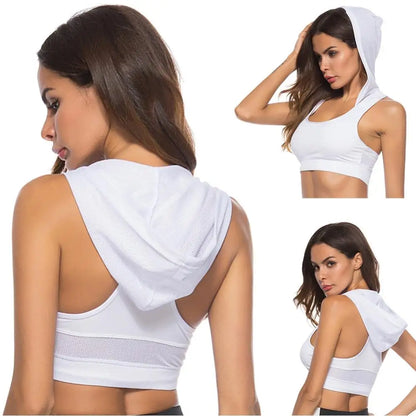 DIONI Quick Dry Hooded Sports Bra